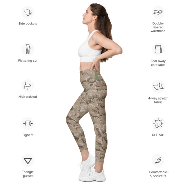 Leggings with pockets Camo Sand - Image 20