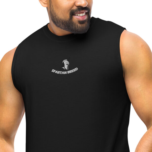 Muscle Shirt Centred Logo - Image 3